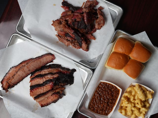 Fam Meal Deal Pulled Pork & Brisket.